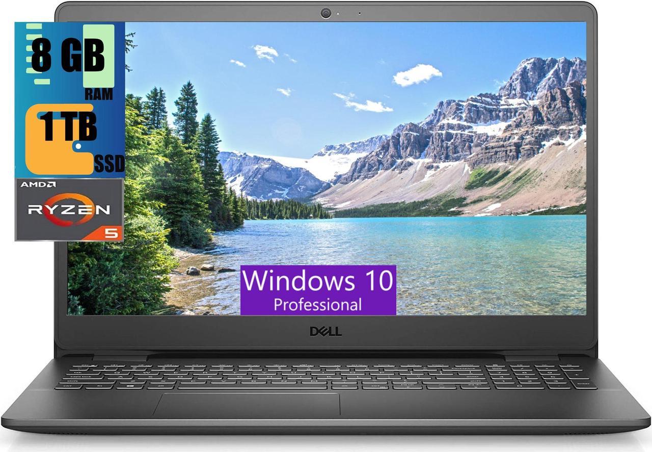 Dell Inspiron 3505 15 Laptop, 15.6" FHD (1920 x 1080) Display, AMD Ryzen 5 3450U Quad-Core Processor , AMD Radeon Vega 8 Graphics, 8GB DDR4  1TB PCIe SSD,Webcam, Wi-Fi, HDMI, Windows 10 Pro