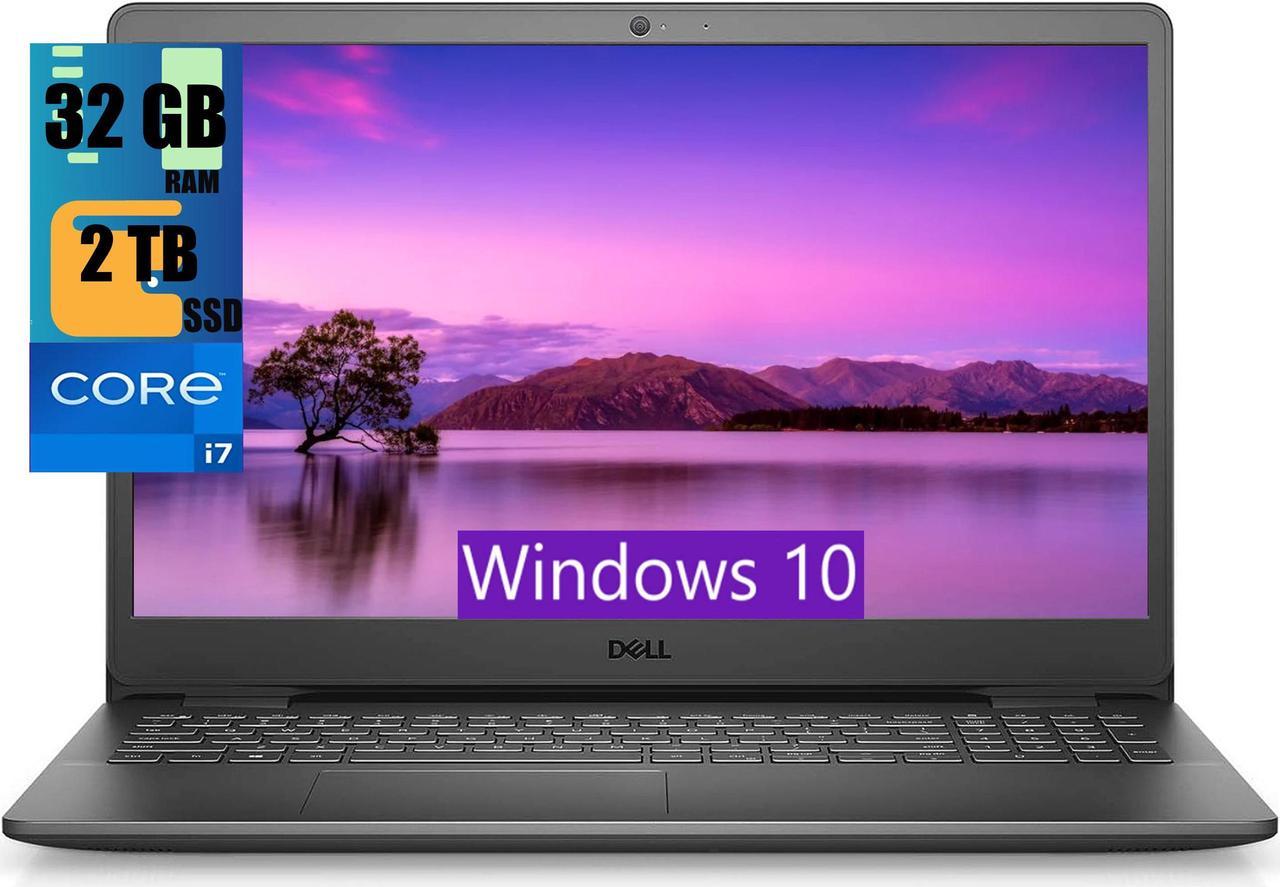 Dell Inspiron 3501 15 Laptop, 15.6" (1920 x 1080) Non-Touch Display, Intel Core i7-1165G7 4 Core Processor, Intel Iris Xe Graphics, 32GB DDR4  2TB PCIe SSD, Bluetooth 5.0, WiFi, Windows 10