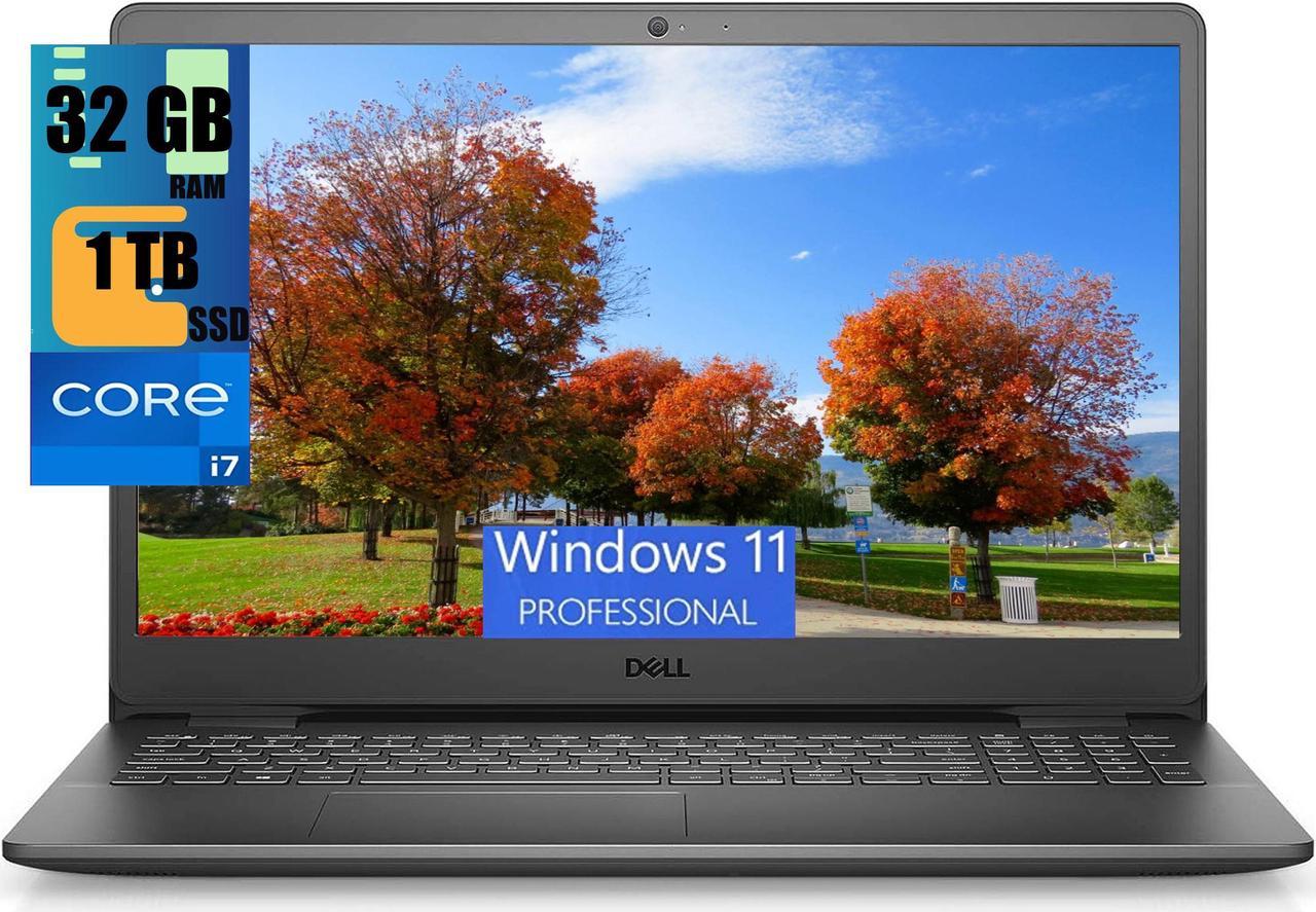 Dell Inspiron 3501 15 Laptop, 15.6" (1920 x 1080) Non-Touch Display, Intel Core i7-1165G7 4 Core Processor, Intel Iris Xe Graphics, 32GB DDR4  1TB PCIe SSD, Bluetooth 5.0, WiFi, Windows 11 Pro