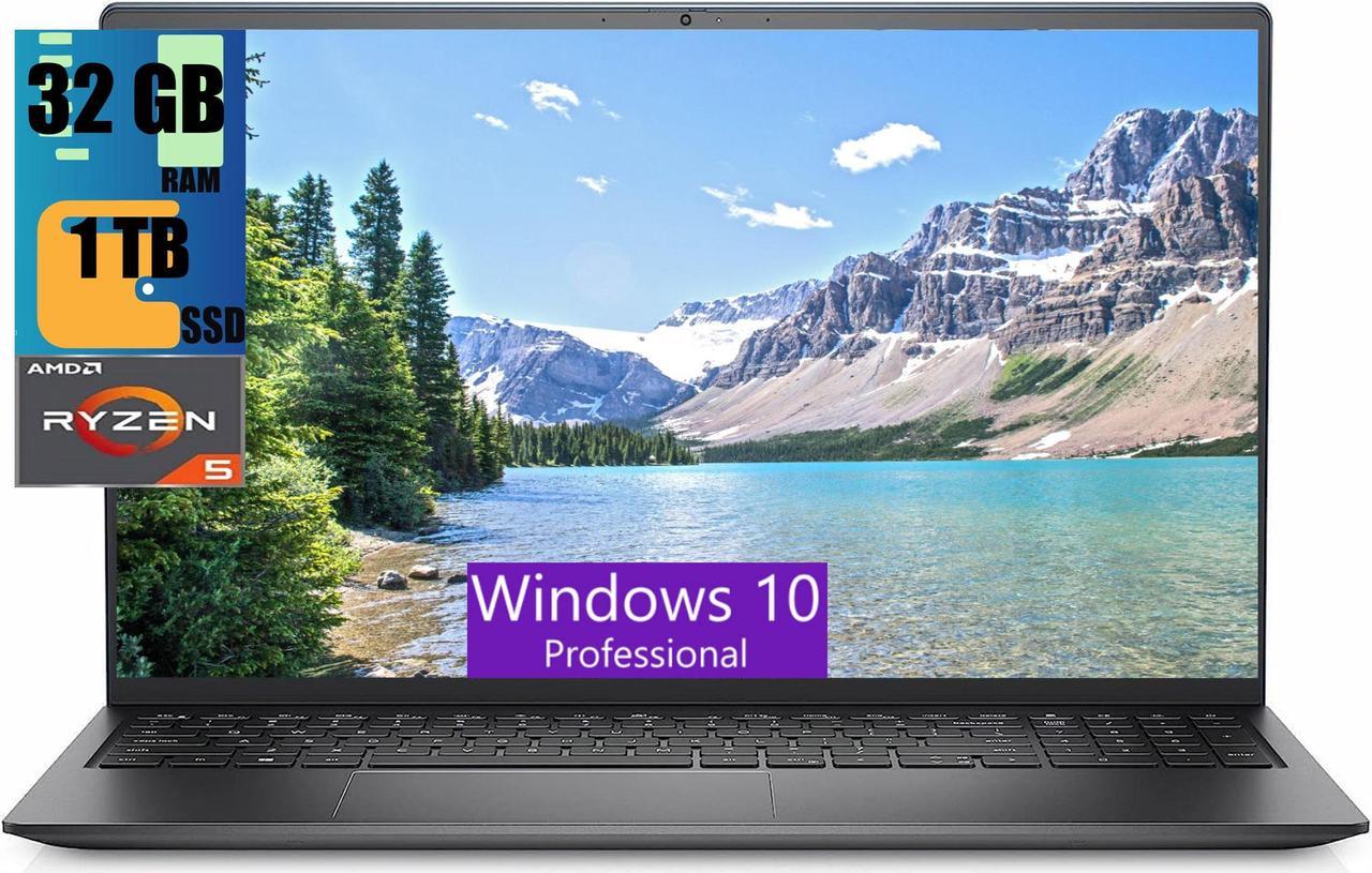 Dell Inspiron 3525 15 Laptop, 15.6" FHD Display, AMD Ryzen 5 5500U 6-Core Processor up to 4GHz, AMD Radeon Graphics, 32GB DDR4  1TB PCIe SSD, Wi-Fi, Bluetooth, Windows 10 Pro