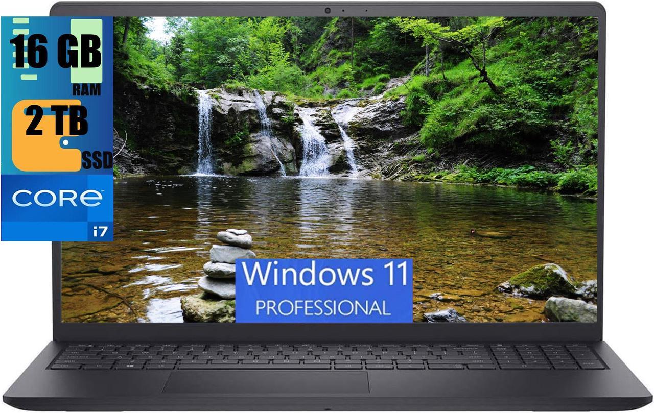 Dell Inspiron 15 Laptop, 15.6" FHD (1920 x 1080) Touchscreen, Intel Core i7-1165G7 4 Cores Processor, Intel Iris Xe Graphics, 16GB DDR4  2TB PCIe SSD, Webcam, Bluetooth 5, HDMI, Windows 11 Pro