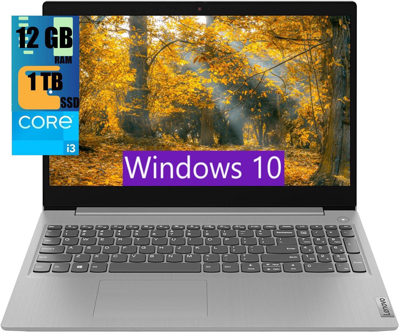 Lenovo Ideapad 3 15 Laptop, 15.6" HD Touchscreen, Intel Core i3-1115G4 Dual-Core 3.0GHz Processor, Intel UHD Graphics, 12GB DDR4  1TB PCIe SSD, Wi-Fi 6, Bluetooth, Windows 10