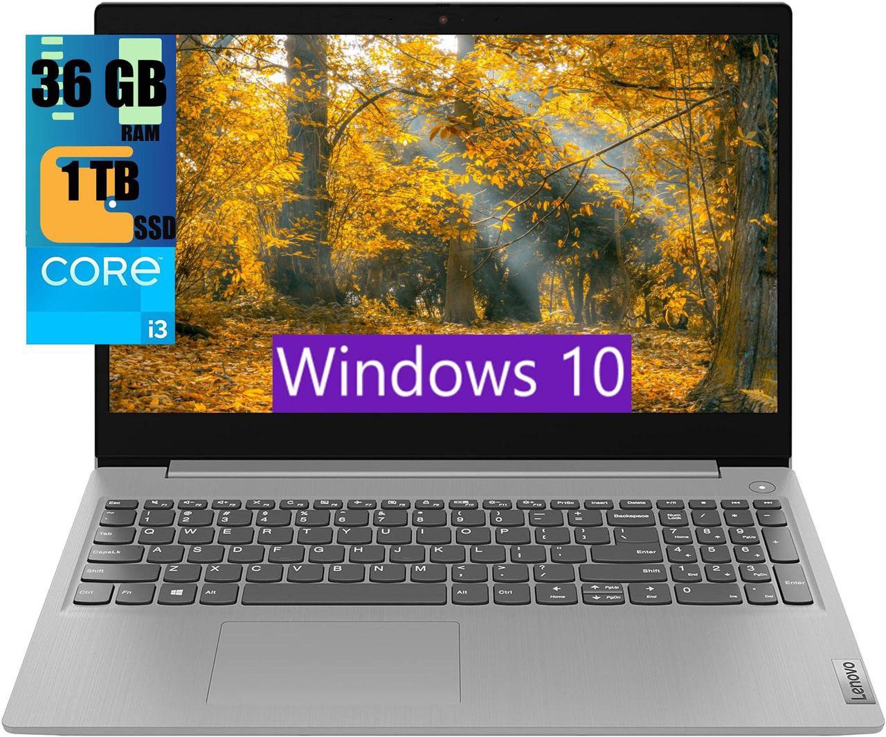 Lenovo Ideapad 3 15 Laptop, 15.6" HD Touchscreen, Intel Core i3-1115G4 Dual-Core 3.0GHz Processor, Intel UHD Graphics, 36GB DDR4  1TB PCIe SSD, Wi-Fi 6, Bluetooth, Windows 10