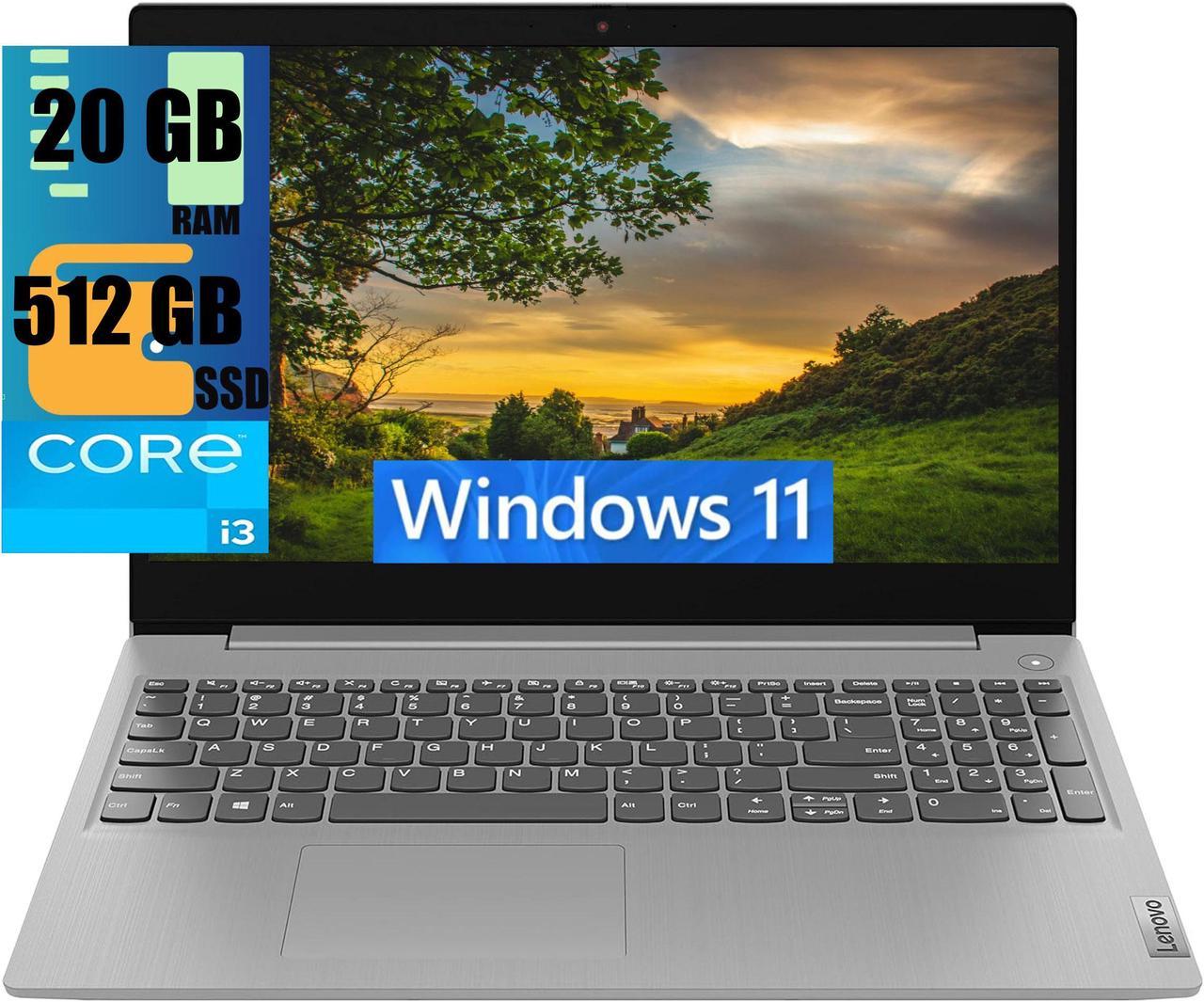 Lenovo Ideapad 3 15 Laptop, 15.6" HD Touchscreen, Intel Core i3-1115G4 Dual-Core 3.0GHz Processor, Intel UHD Graphics, 20GB DDR4  512GB PCIe SSD, Wi-Fi 6, Bluetooth, Windows 11