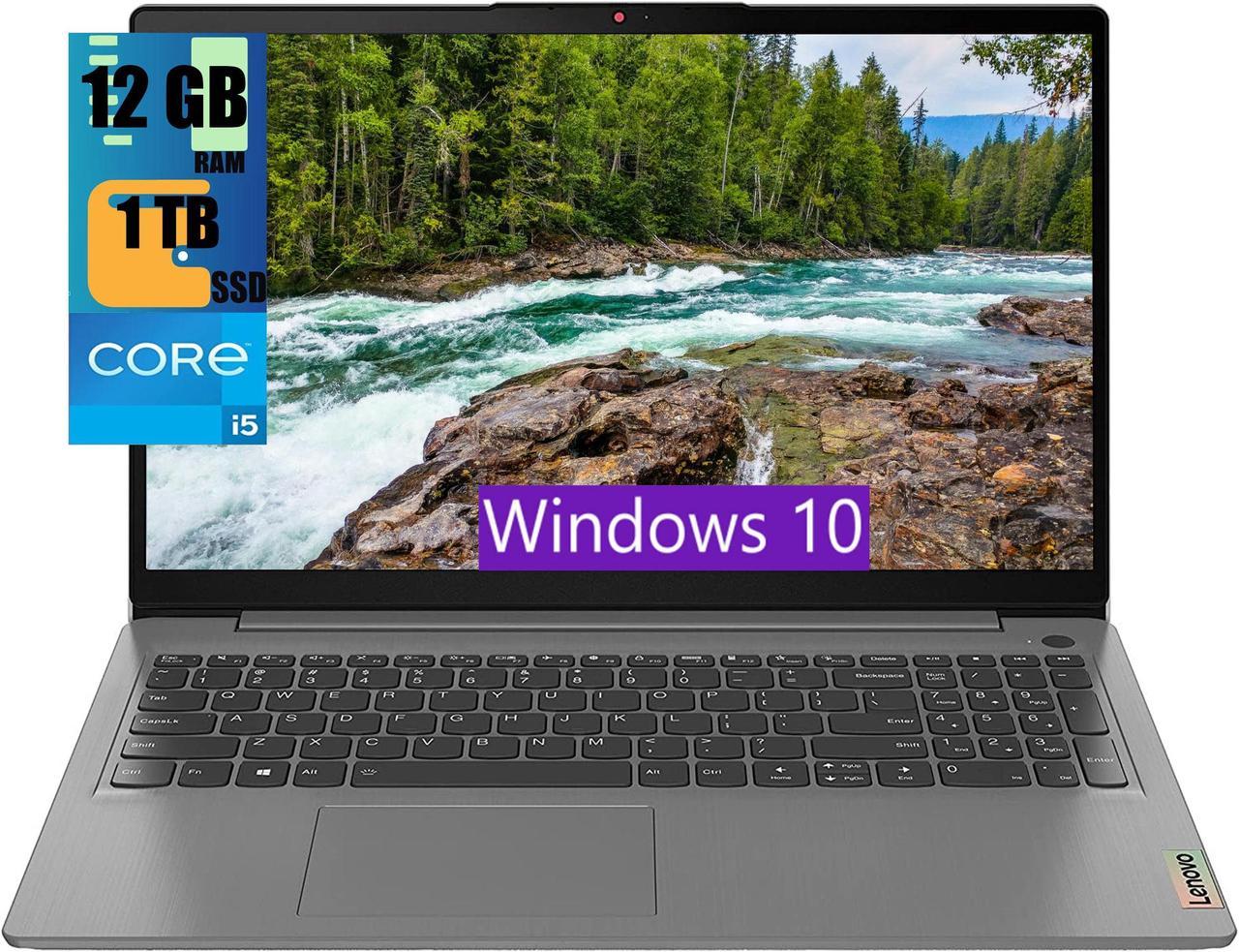 Lenovo IdeaPad 3 15 Laptop, 15.6" FHD (1920x1080) Touchscreen, Intel i5-1135G7 4-Core (Up to 4.2GHz) Processor, Intel Iris Xe Graphics, 12GB DDR4  1TB PCIe SSD, WiFi, HDMI, Windows 10