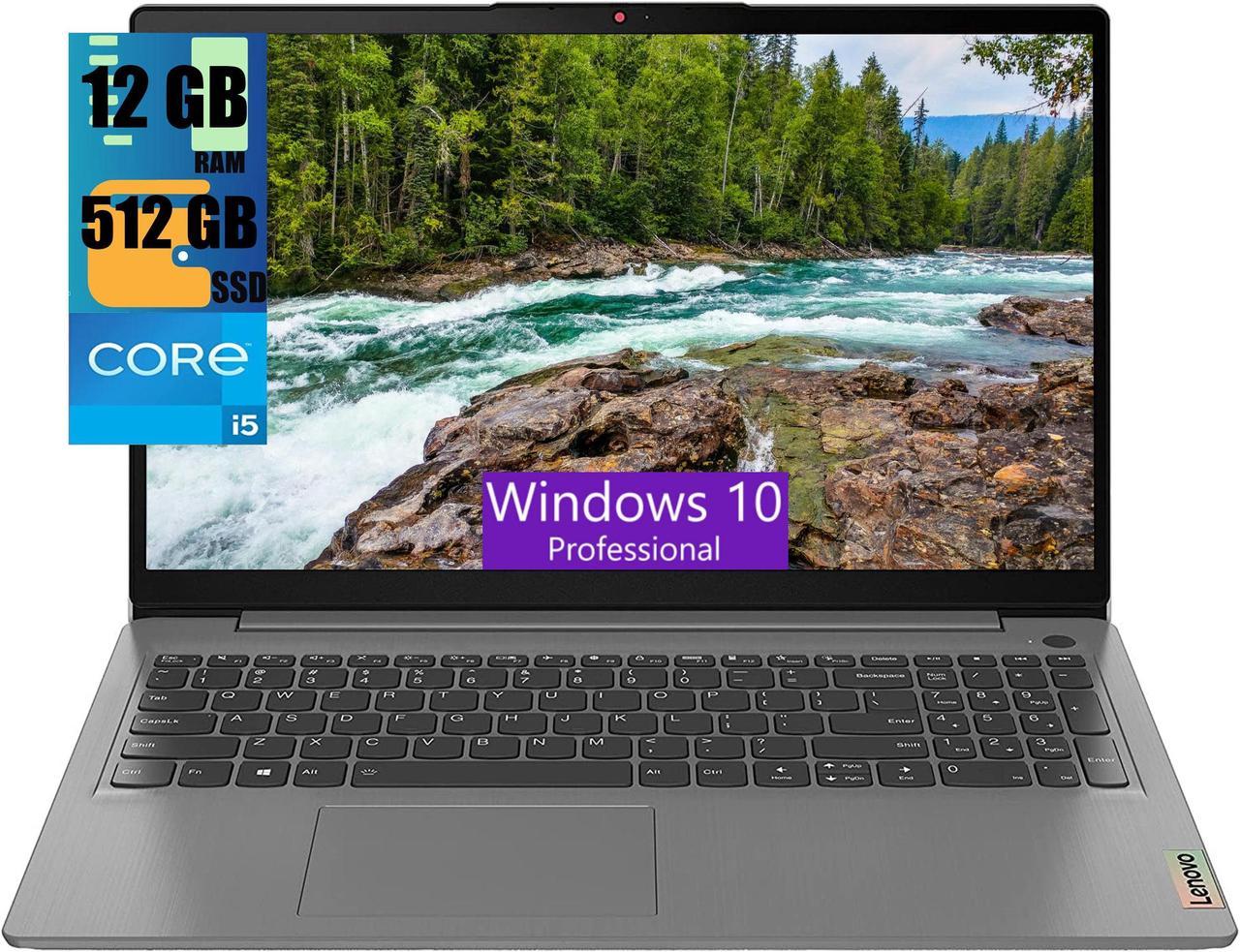 Lenovo IdeaPad 3 15 Laptop, 15.6" FHD (1920x1080) Touchscreen, Intel i5-1135G7 4-Core (Up to 4.2GHz) Processor, Intel Iris Xe Graphics, 12GB DDR4  512GB PCIe SSD, WiFi, HDMI, Windows 10 Pro