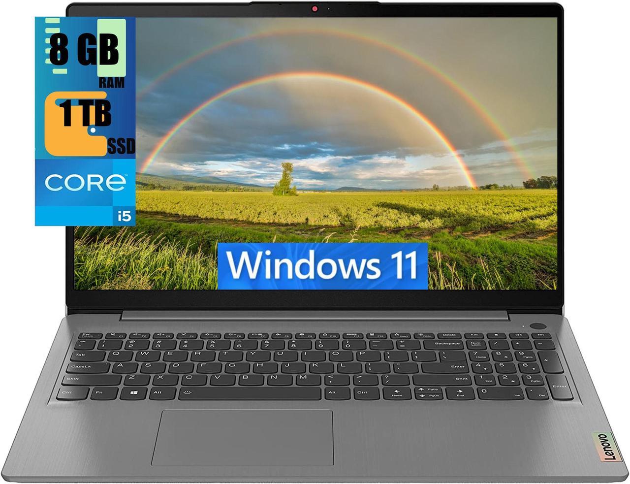 Lenovo IdeaPad 3 15 Laptop, 15.6" FHD (1920x1080) Touchscreen, Intel i5-1135G7 4-Core (Up to 4.2GHz) Processor, Intel Iris Xe Graphics, 8GB DDR4  1TB PCIe SSD, WiFi, HDMI, Windows 11