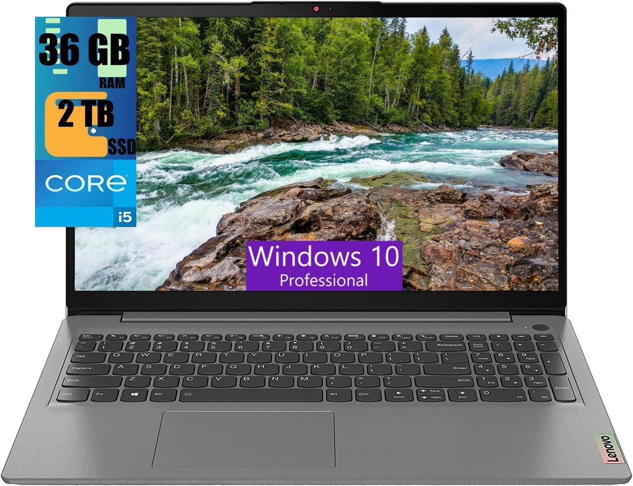 Lenovo IdeaPad 3 15 Laptop, 15.6" FHD (1920x1080) Touchscreen, Intel i5-1135G7 4-Core (Up to 4.2GHz) Processor, Intel Iris Xe Graphics, 36GB DDR4  2TB PCIe SSD, WiFi, HDMI, Windows 10 Pro