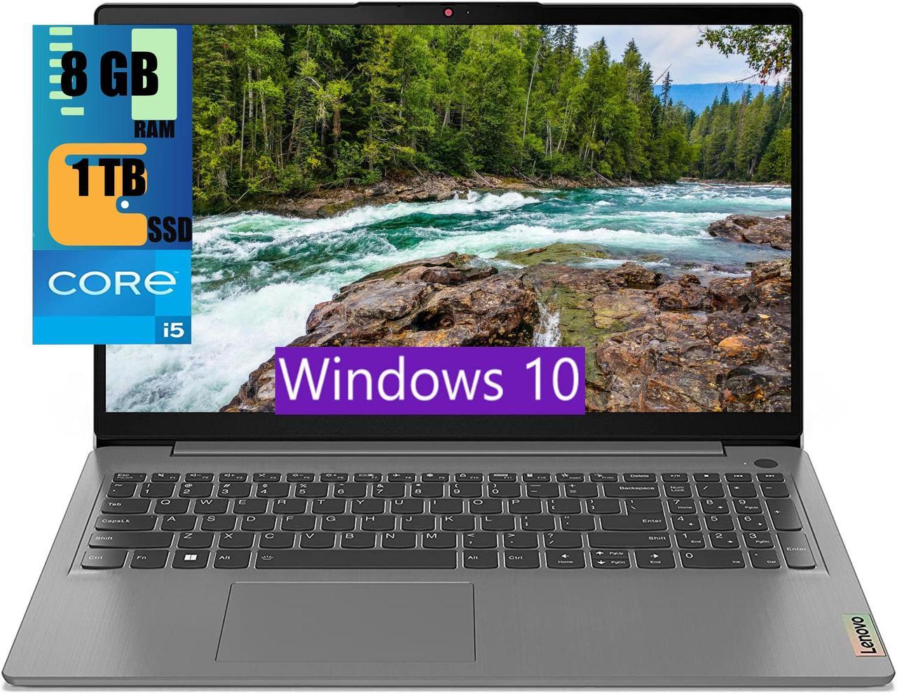 Lenovo IdeaPad 3 15 Laptop, 15.6" FHD (1920 x 1080) Touchscreen, Intel Core i5-1235U 10 core Processor, Intel Iris Xe Graphics, 8GB DDR4  1TB PCIe SSD, Backlit KB, Fingerprint, Windows 10