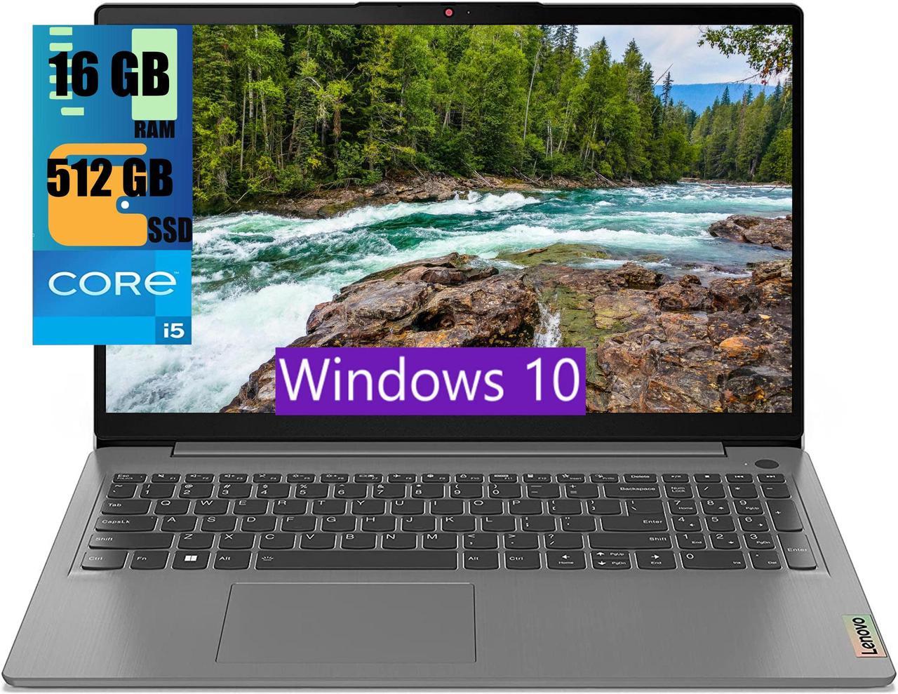 Lenovo IdeaPad 3 15 Laptop, 15.6" FHD (1920 x 1080) Touchscreen, Intel Core i5-1235U 10 core Processor, Intel Iris Xe Graphics, 16GB DDR4  512GB PCIe SSD, Backlit KB, Fingerprint, Windows 10