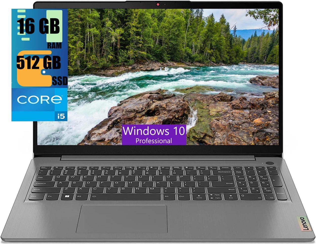 Lenovo IdeaPad 3 15 Laptop, 15.6" FHD (1920 x 1080) Touchscreen, Intel Core i5-1235U 10 core Processor, Intel Iris Xe Graphics, 16GB DDR4  512GB PCIe SSD, Backlit KB, Fingerprint, Windows 10 Pro