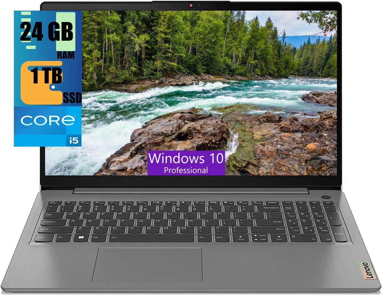 Lenovo IdeaPad 3 15 Laptop, 15.6" FHD (1920 x 1080) Touchscreen, Intel Core i5-1235U 10 core Processor, Intel Iris Xe Graphics, 24GB DDR4  1TB PCIe SSD, Backlit KB, Fingerprint, Windows 10 Pro