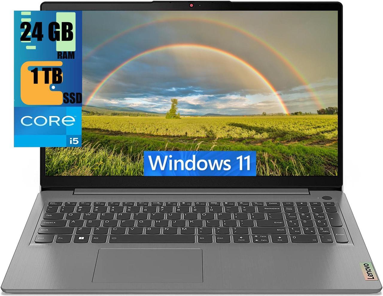 Lenovo IdeaPad 3 15 Laptop, 15.6" FHD (1920 x 1080) Touchscreen, Intel Core i5-1235U 10 core Processor, Intel Iris Xe Graphics, 24GB DDR4  1TB PCIe SSD, Backlit KB, Fingerprint, Windows 11