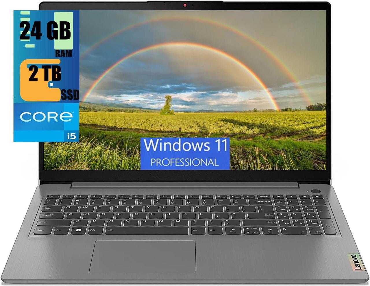 Lenovo IdeaPad 3 15 Laptop, 15.6" FHD (1920 x 1080) Touchscreen, Intel Core i5-1235U 10 core Processor, Intel Iris Xe Graphics, 24GB DDR4  2TB PCIe SSD, Backlit KB, Fingerprint, Windows 11 Pro