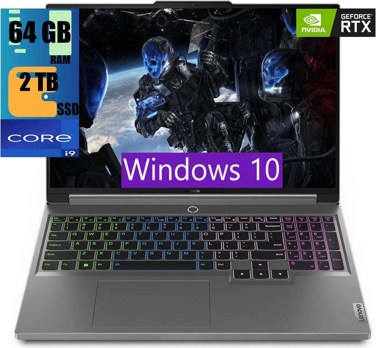 Lenovo Legion 16 Gaming Laptop, 16" QHD+ 165 Hz Display, Intel Core i9-14900HX 24 Cores Processor, NVIDIA GeForce RTX 4070 8GB GDDR6, 64GB DDR5  2TB PCIe SSD, RGB Backlit Keyboard, Windows 10