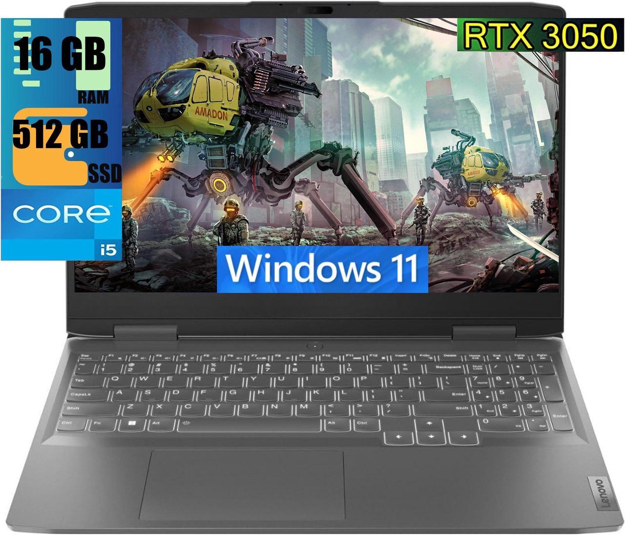 Lenovo LOQ 15 Gaming Laptop, 15.6" FHD 144 Hz Display, Intel Core i5-13420H 8-core Processor, NVIDIA GeForce RTX 3050 6GB GDDR6, 16GB DDR5  512GB PCIe SSD, Backlit KB, Wi-Fi 6E, Windows 11