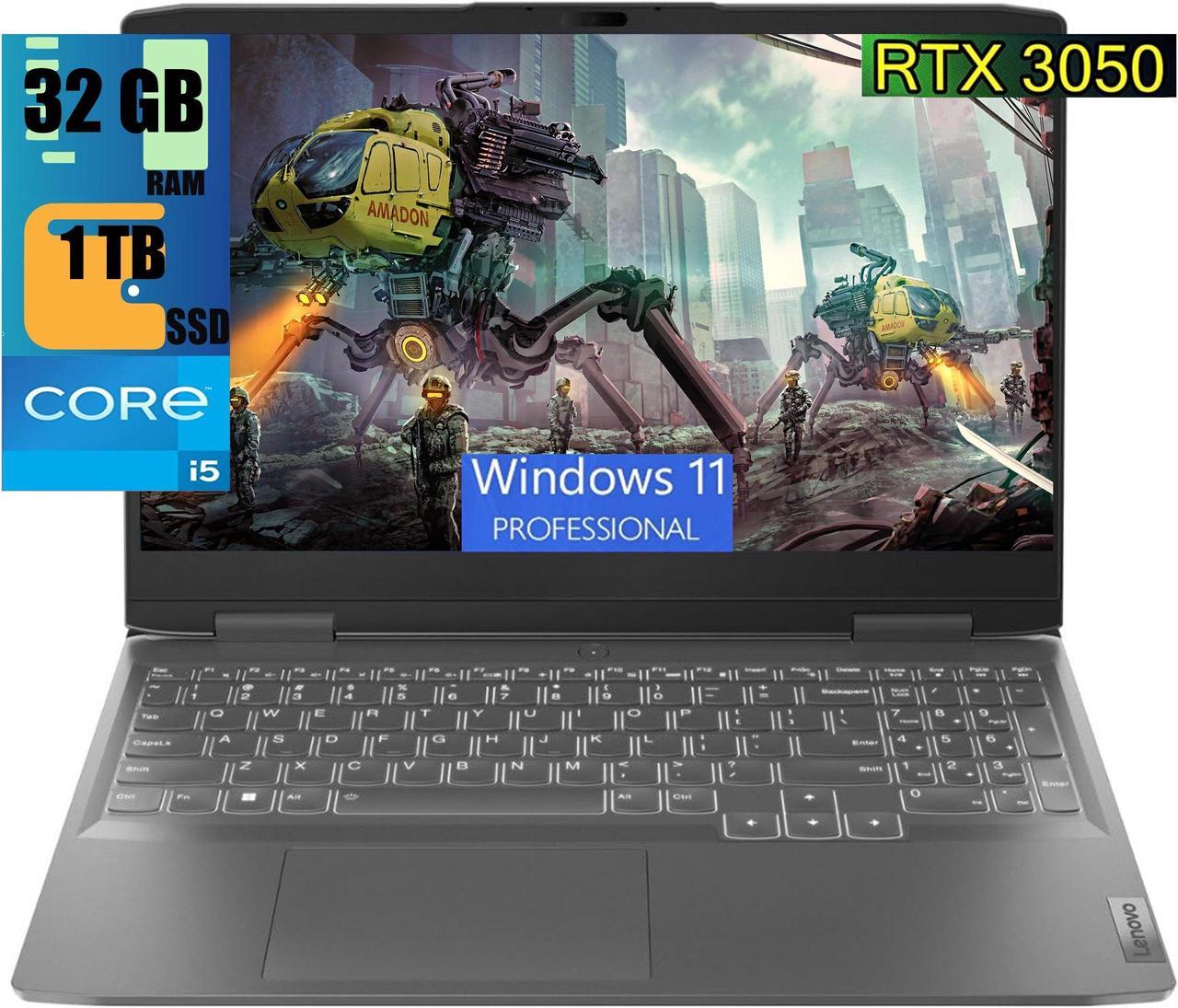 Lenovo LOQ 15 Gaming Laptop, 15.6" FHD 144 Hz Display, Intel Core i5-13420H 8-core Processor, NVIDIA GeForce RTX 3050 6GB GDDR6, 32GB DDR5  1TB PCIe SSD, Backlit KB, Wi-Fi 6E, Windows 11 Pro