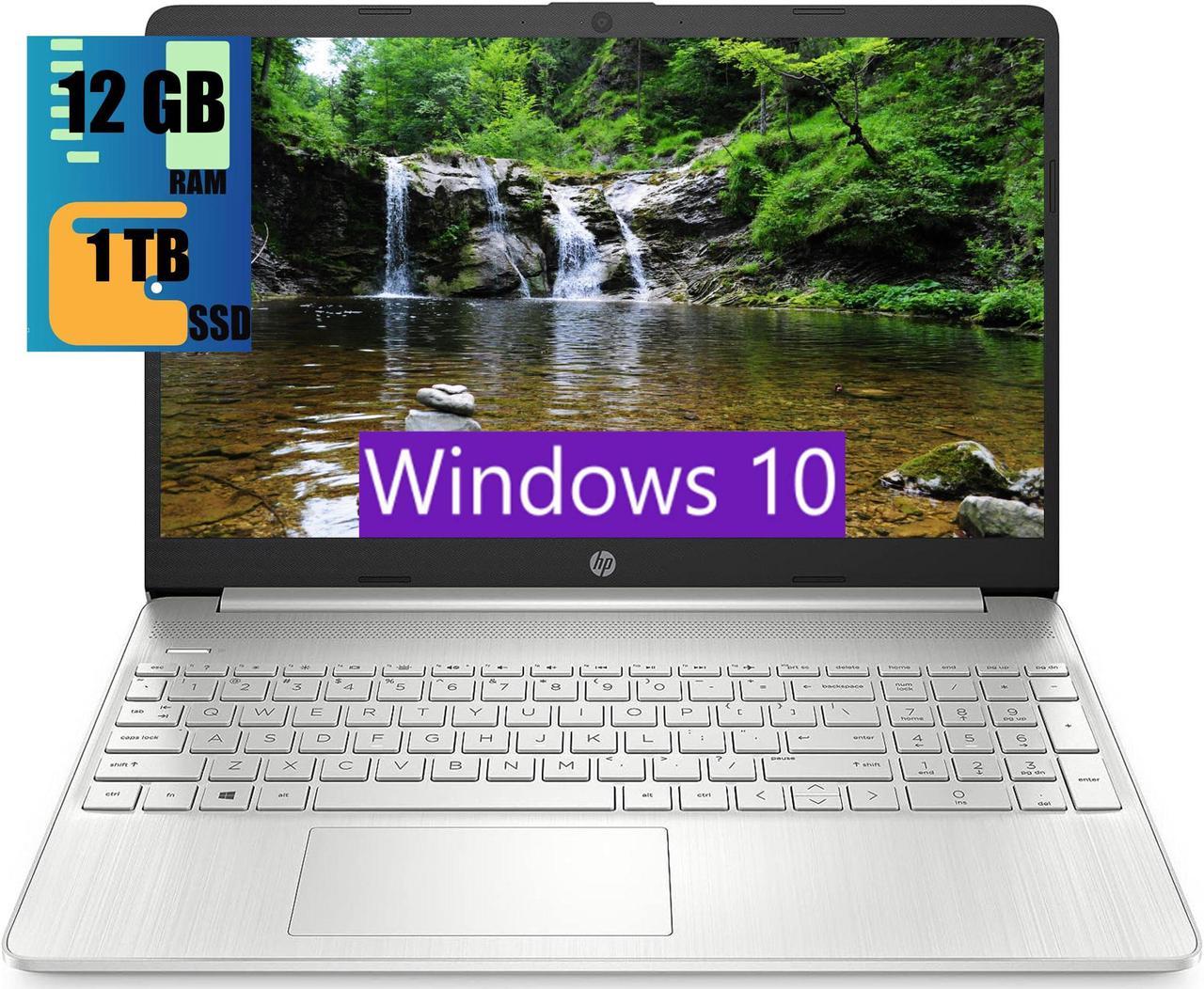 HP 15 Laptop, 15.6" HD Display, AMD Ryzen 3 5300U 4 Cores Processor, AMD Radeon Graphics, 12GB DDR4  1TB PCIe SSD, Webcam, HDMI, Wi-Fi, Windows 10