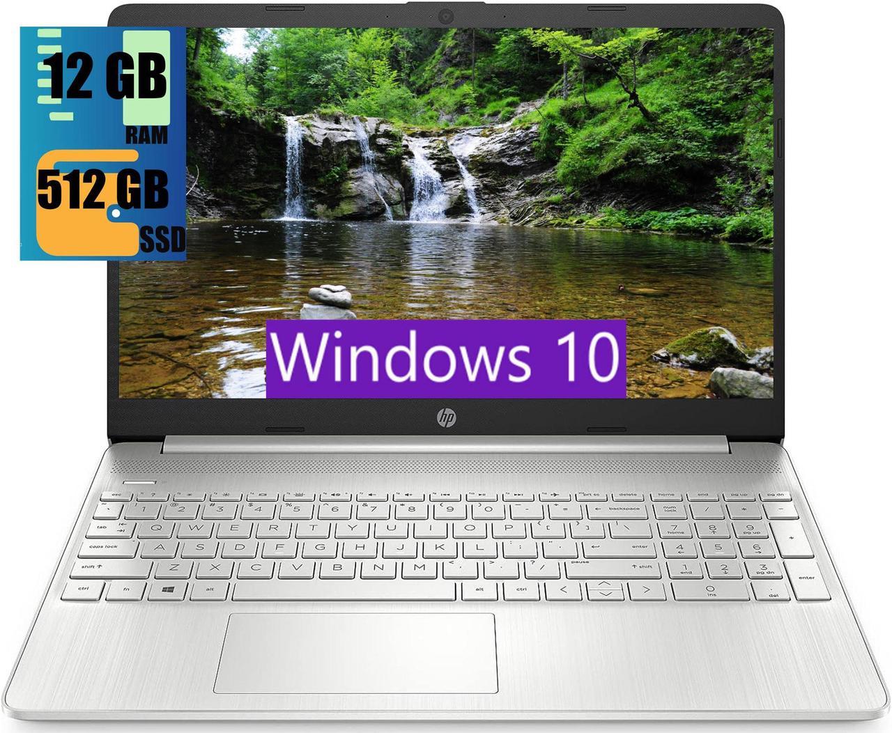 HP 15 Laptop, 15.6" HD Display, AMD Ryzen 3 5300U 4 Cores Processor, AMD Radeon Graphics, 12GB DDR4  512GB PCIe SSD,Webcam, HDMI, Wi-Fi, Windows 10