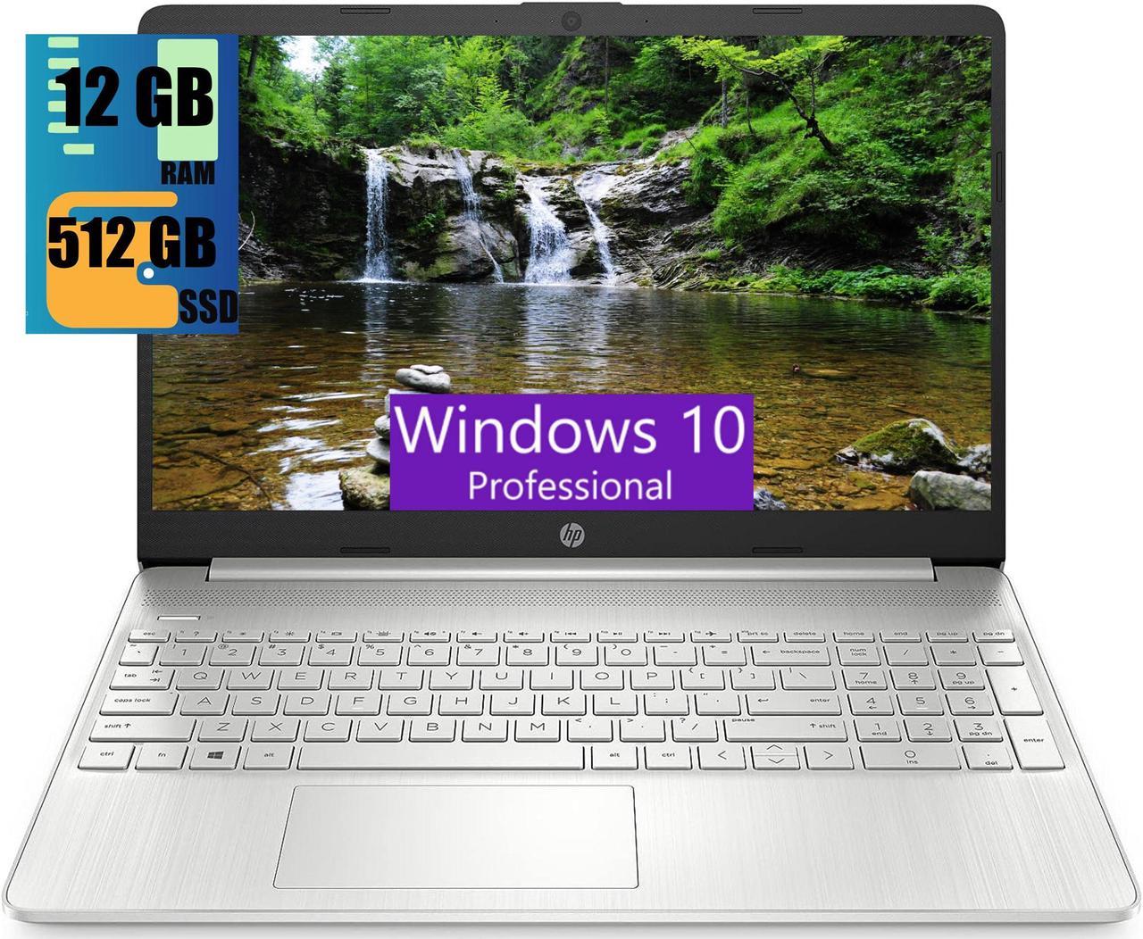 HP 15 Laptop, 15.6" HD Display, AMD Ryzen 3 5300U 4 Cores Processor, AMD Radeon Graphics, 12GB DDR4  512GB PCIe SSD, Webcam, HDMI, Wi-Fi, Windows 10 Pro