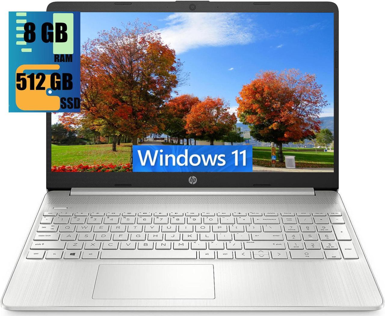 HP 15 Laptop, 15.6" HD Display, AMD Ryzen 3 5300U 4 Cores Processor, AMD Radeon Graphics, 8GB DDR4  512GB PCIe SSD, Webcam, HDMI, Wi-Fi, Windows 11