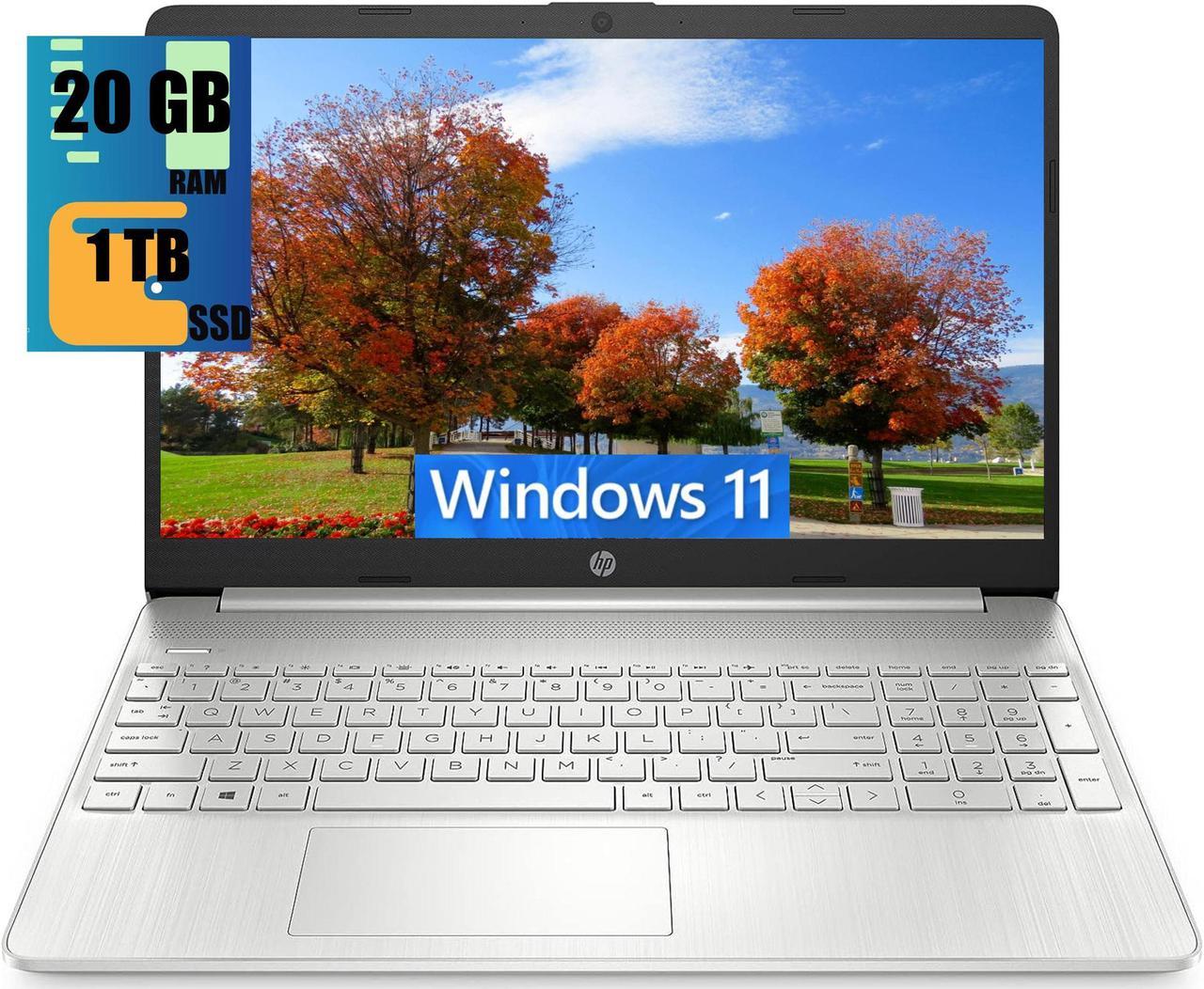 HP 15 Laptop, 15.6" HD Display, AMD Ryzen 3 5300U 4 Cores Processor, AMD Radeon Graphics, 20GB DDR4  1TB PCIe SSD, Webcam, HDMI, Wi-Fi, Windows 11