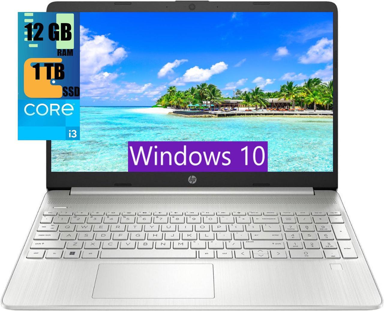 HP 15 Laptop, 15.6" HD Touchscreen, Intel Core i3-1115G4 2 Cores Processor, Intel UHD Graphics, 12GB DDR4  1TB PCIe SSD, WiFi, Bluetooth, Numeric Keypad, Windows 10