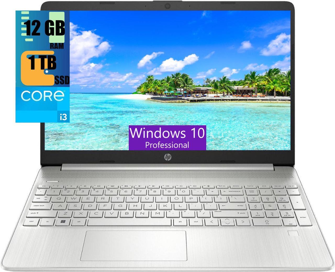 HP 15 Laptop, 15.6" HD Touchscreen, Intel Core i3-1115G4 2 Cores Processor, Intel UHD Graphics, 12GB DDR4  1TB PCIe SSD, WiFi, Bluetooth, Numeric Keypad, Windows 10 Pro