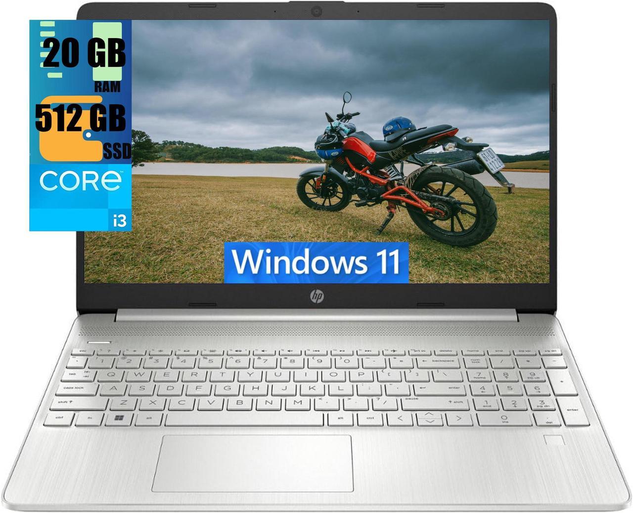 HP 15 Laptop, 15.6" HD Touchscreen, Intel Core i3-1115G4 2 Cores Processor, Intel UHD Graphics, 20GB DDR4  512GB PCIe SSD, WiFi, Bluetooth, Numeric Keypad, Windows 11