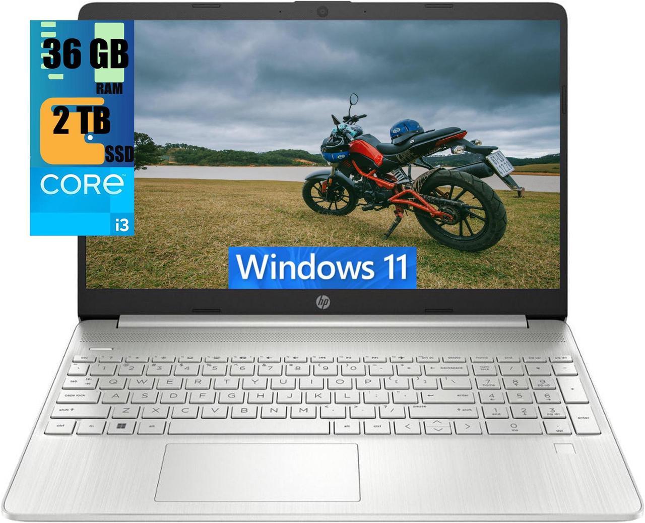 HP 15 Laptop, 15.6" HD Touchscreen, Intel Core i3-1115G4 2 Cores Processor, Intel UHD Graphics, 36GB DDR4  2TB PCIe SSD, WiFi, Bluetooth, Numeric Keypad, Windows 11