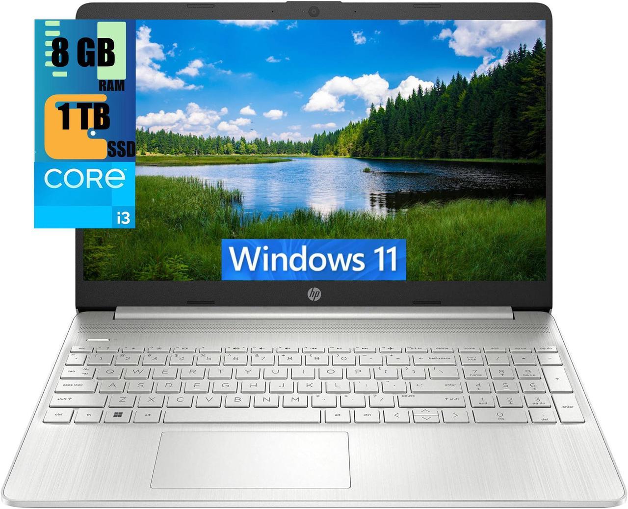 HP 15 Laptop, 15.6" Full HD (1920 x 1080) Display, Intel Core i3-1115G4 2 Cores Processor, Intel UHD Graphics, 8GB DDR4  1TB PCIe SSD, WiFi, Bluetooth 4.2, Webcam, Windows 11