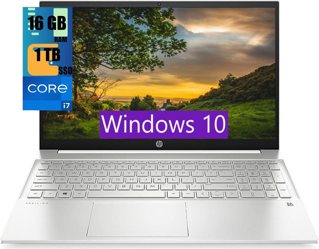 HP Pavilion 15 Laptop, 15.6" FHD (1920 x 1080) Display, Intel Core i7-1165G7 4 cores Processor, Iris Xe Graphics,16GB DDR4  1TB PCIe SSD, Audio by B&O, WFi 6, HDMI, Windows 10