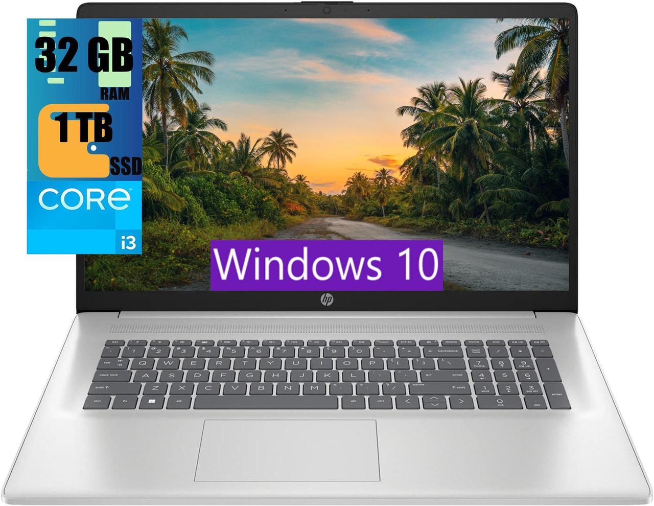 HP 17 Business Laptop, 17.3" HD+ Display, 11th Gen Intel Core i3-1125G4 4 Cores Processor, Intel UHD Graphics, 32GB DDR4  1TB PCIe SSD, Wi-Fi, HDMI, Webcam, Windows 10