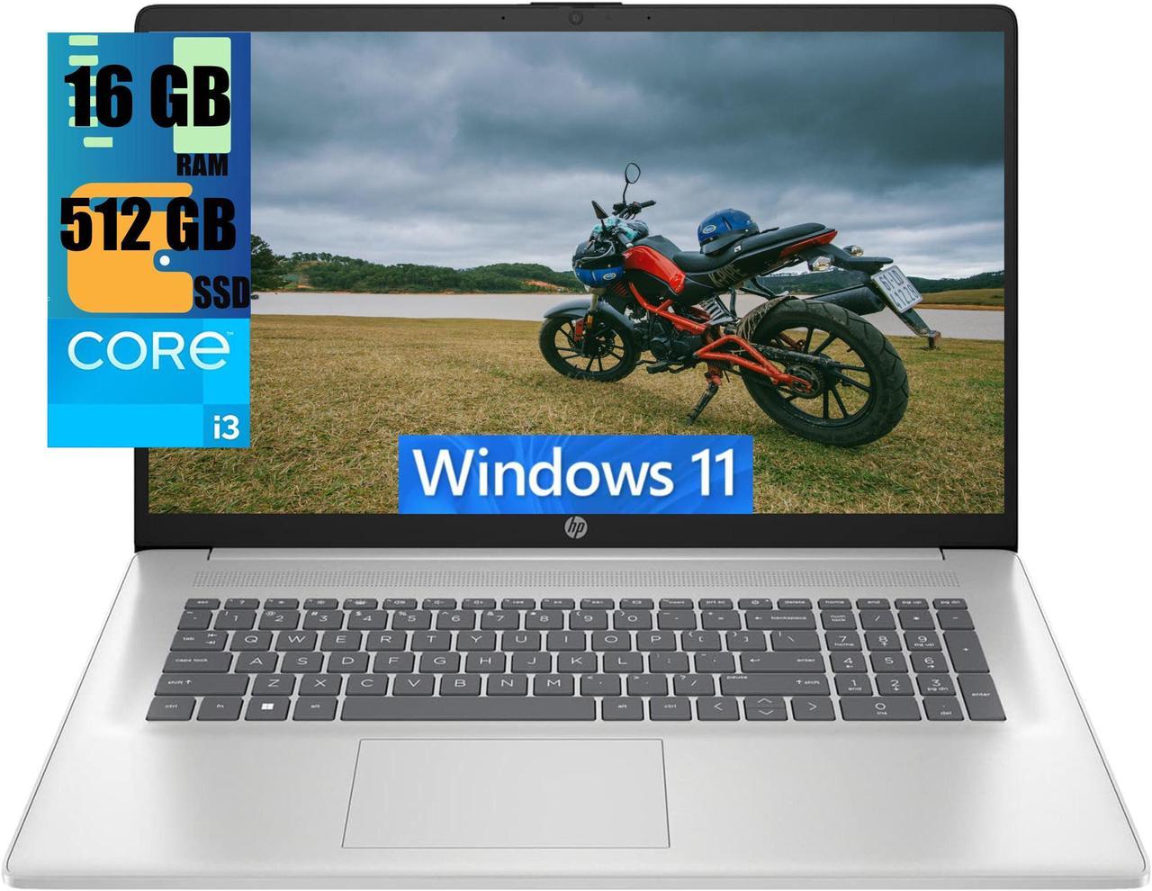 HP 17 Business Laptop, 17.3" HD+ Display, 11th Gen Intel Core i3-1125G4 4 Cores Processor, Intel UHD Graphics, 16GB DDR4  512GB PCIe SSD, Wi-Fi, HDMI, Webcam, Windows 11