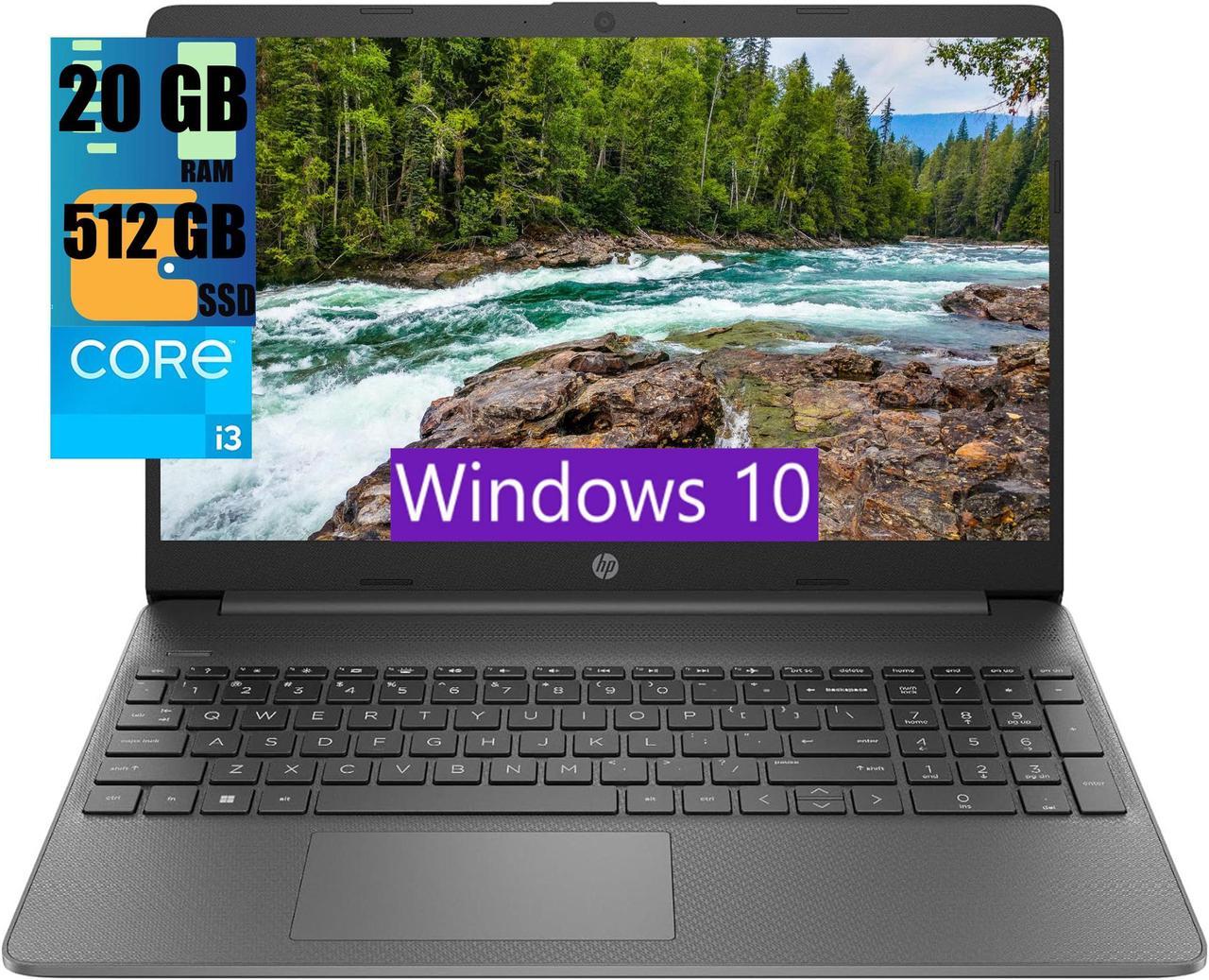 HP 15 Lightweight Laptop, 15.6" FHD (1920 x 1080) Display, Intel Core i3-1215U 6 cores Processor, Intel UHD Graphics, 20GB DDR4  512GB PCIe SSD, Wi-Fi 6 + Bluetooth. 5.1, Windows 10