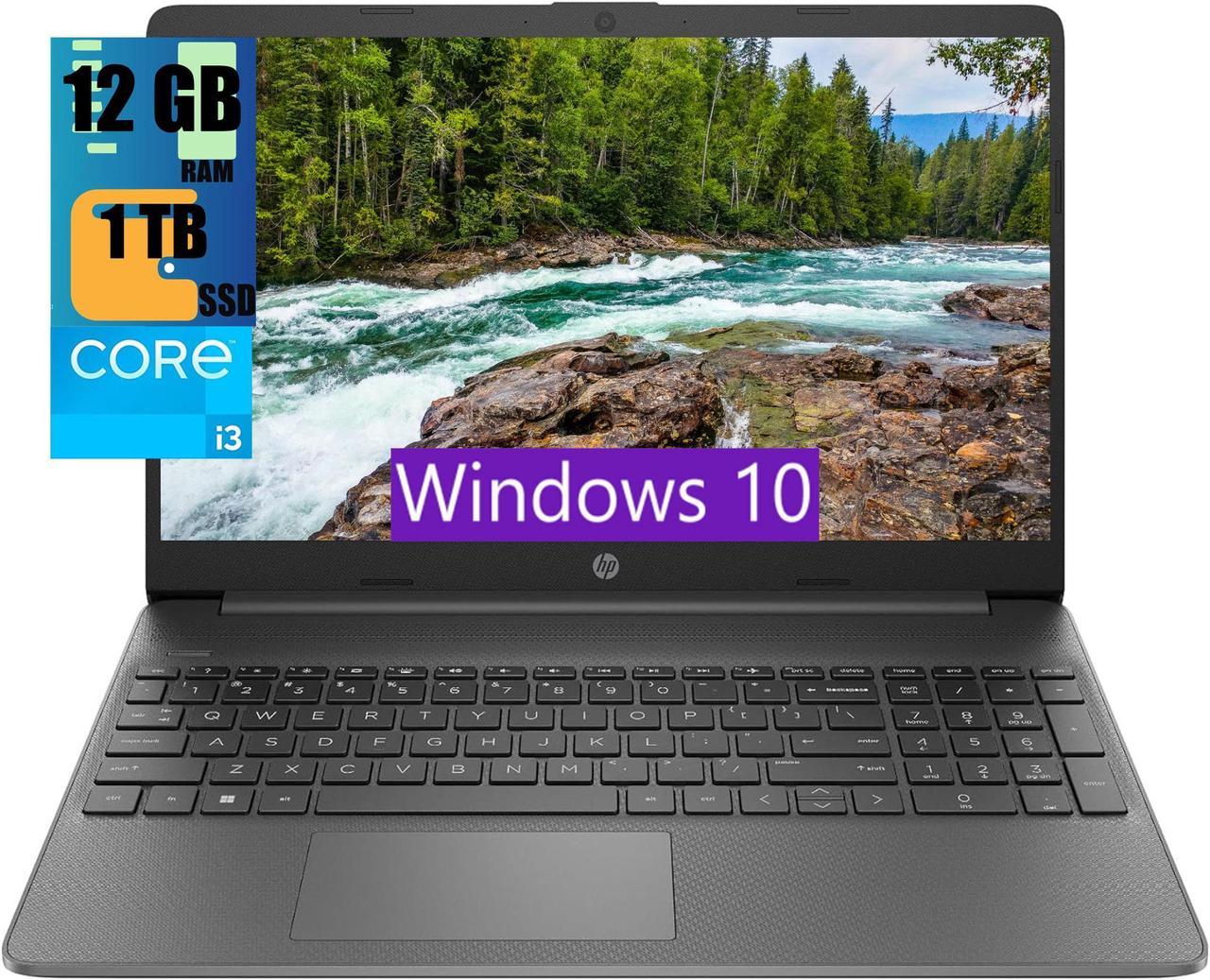 HP 15 Lightweight Laptop, 15.6" FHD (1920 x 1080) Display, Intel Core i3-1215U 6 cores Processor, Intel UHD Graphics, 12GB DDR4  1TB PCIe SSD, Wi-Fi 6 + Bluetooth. 5.1, Windows 10