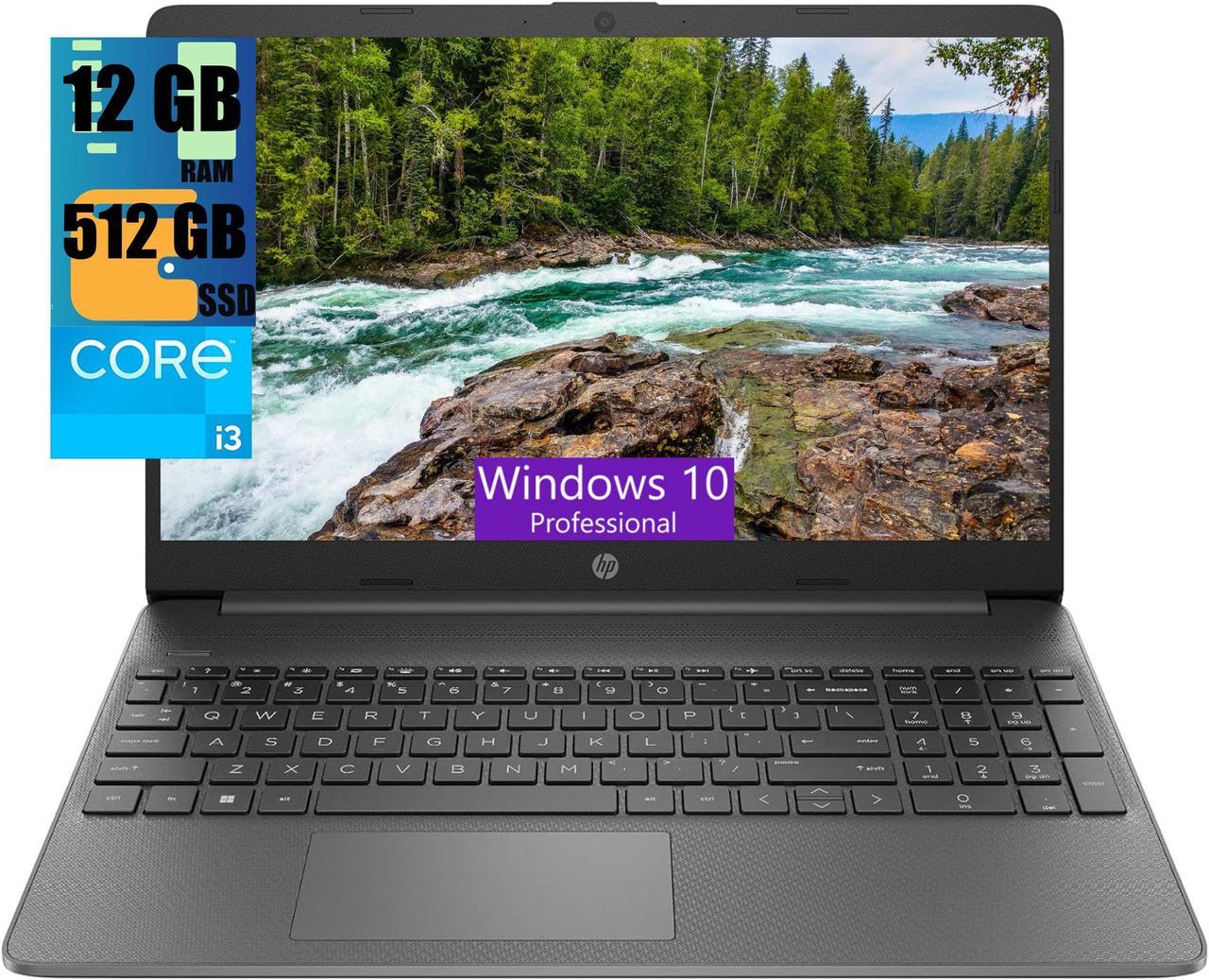 HP 15 Lightweight Laptop, 15.6" FHD (1920 x 1080) Display, Intel Core i3-1215U 6 cores Processor, Intel UHD Graphics, 12GB DDR4  512GB PCIe SSD, Wi-Fi 6 + Bluetooth. 5.1, Windows 10 Pro