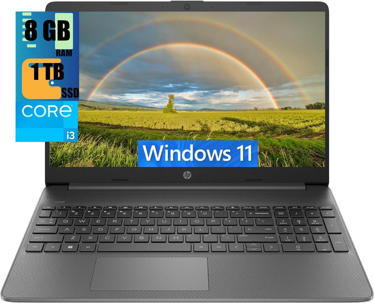 HP 15 Lightweight Laptop, 15.6" FHD (1920 x 1080) Display, Intel Core i3-1215U 6 cores Processor, Intel UHD Graphics, 8GB DDR4  1TB PCIe SSD, Wi-Fi 6 + Bluetooth. 5.1, Windows 11