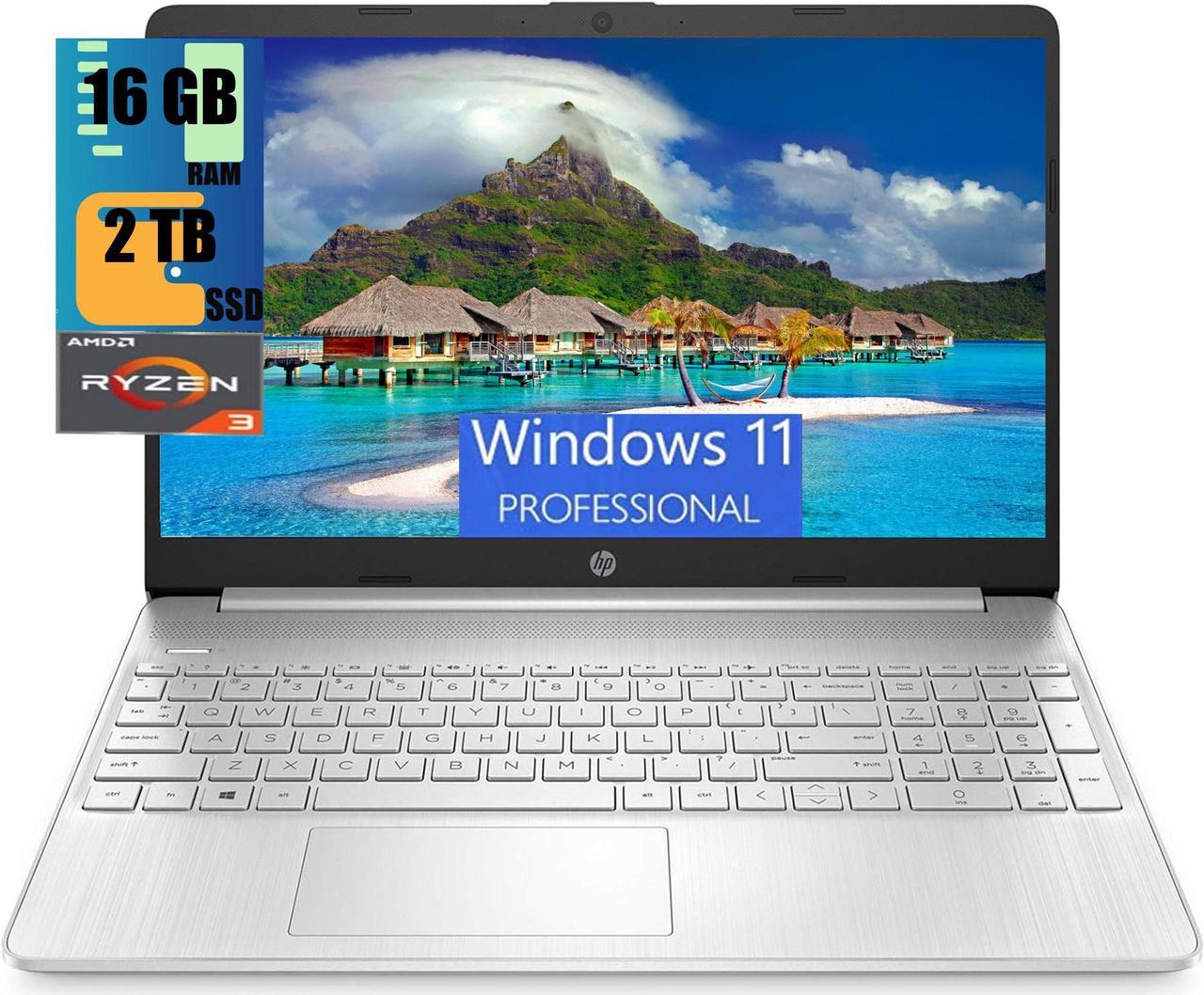 HP 15 Laptop, 15.6" HD Touchscreen, AMD Ryzen 3 3250U Dual-Core Processor, AMD Radeon Graphics, 16GB DDR4  2TB PCIe SSD, Wi-Fi and Bluetooth 4.2, Windows 11 Pro