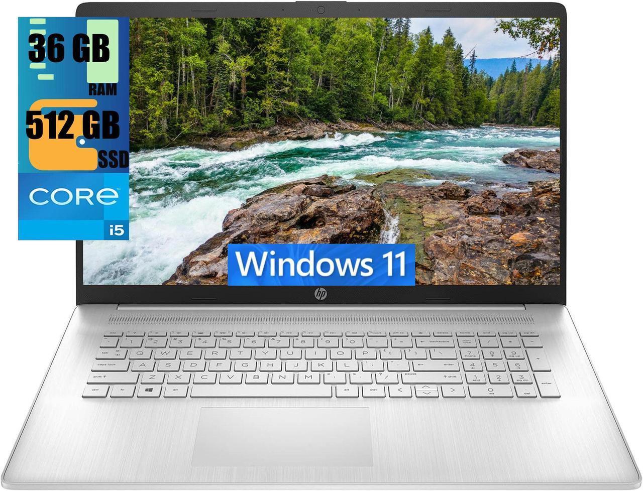 HP 17 Laptop, 17.3" Full HD (1920 x 1080) Display, Intel Core i5-1135G7 Quad-Core Processor, Intel Iris Xe Graphics, 36GB DDR4  512GB PCIe SSD, Wi-Fi and Bluetooth, Windows 11