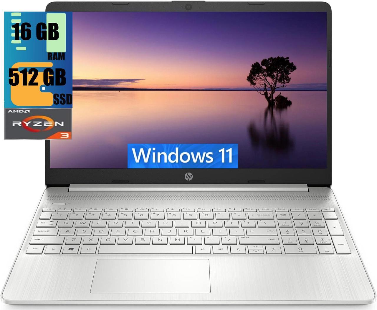 HP 15 Laptop, 15.6" HD Touchscreen, AMD Ryzen 3 3250U Dual-Core Processor, AMD Radeon Graphics, 16GB DDR4  512GB PCIe SSD, 720p Webcam, Wi-Fi and Bluetooth 4.2, Windows 11