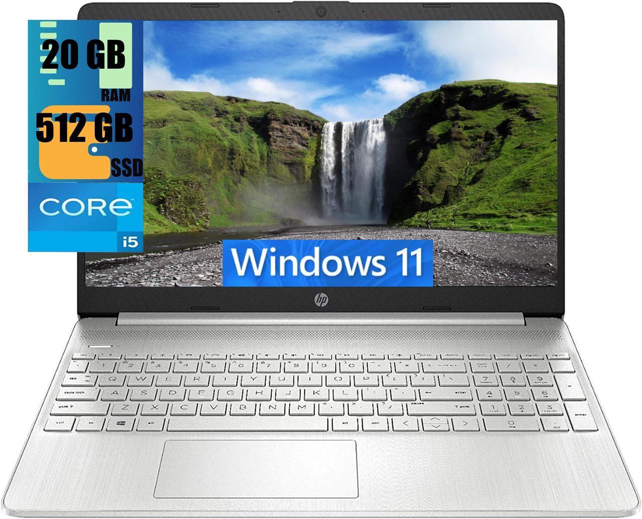 HP 15 Laptop, 15.6" FHD (1920 x 1080) Touchscreen, Intel Core i5-1135G7 4 Cores up to 4.20 Processor, Intel Iris Xe Graphics, 20GB DDR4  512GB PCIe SSD, Webcam, Wi-Fi, Bluetooth, Windows 11