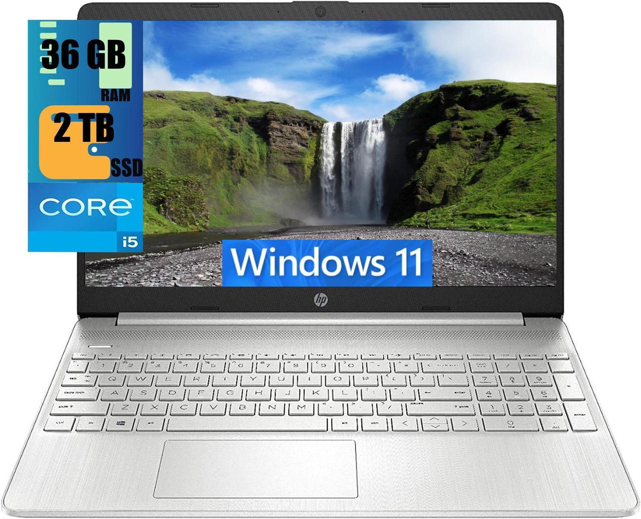 HP 15 Laptop, 15.6" FHD (1920 x 1080) Touchscreen, Intel Core i5-1135G7 4 Cores up to 4.20 Processor, Intel Iris Xe Graphics, 36GB DDR4  2TB PCIe SSD, Webcam, Wi-Fi, Bluetooth, Windows 11