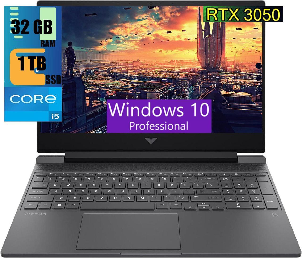 HP Victus 15 Gaming Laptop, 15.6" FHD IPS Display, Intel Core i5-12500H 12 Cores Processor, NVIDIA GeForce RTX 3050 4GB Graphic, 32GB DDR4  1TB PCIe SSD, Backlit Keyboard, Windows 10 Pro