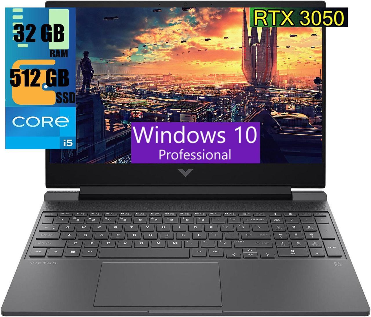 HP Victus 15 Gaming Laptop, 15.6" FHD IPS Display, Intel Core i5-12500H 12 Cores Processor, NVIDIA GeForce RTX 3050 4GB Graphic, 32GB DDR4  512GB PCIe SSD, Backlit Keyboard, Windows 10 Pro