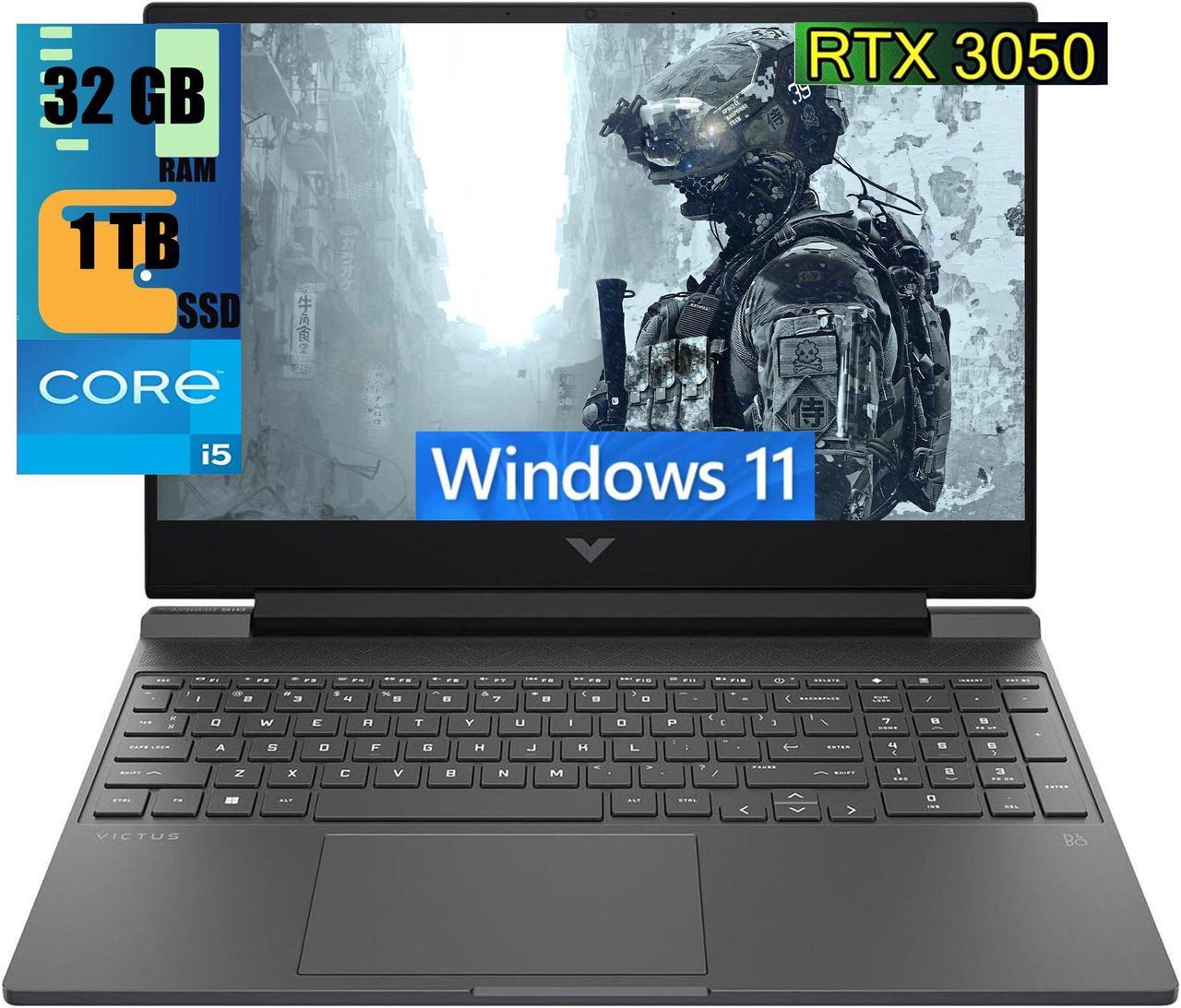 HP Victus 15 Gaming Laptop, 15.6" FHD IPS Display, Intel Core i5-12500H 12 Cores Processor, NVIDIA GeForce RTX 3050 4GB Graphic, 32GB DDR4  1TB PCIe SSD, Backlit Keyboard, Windows 11