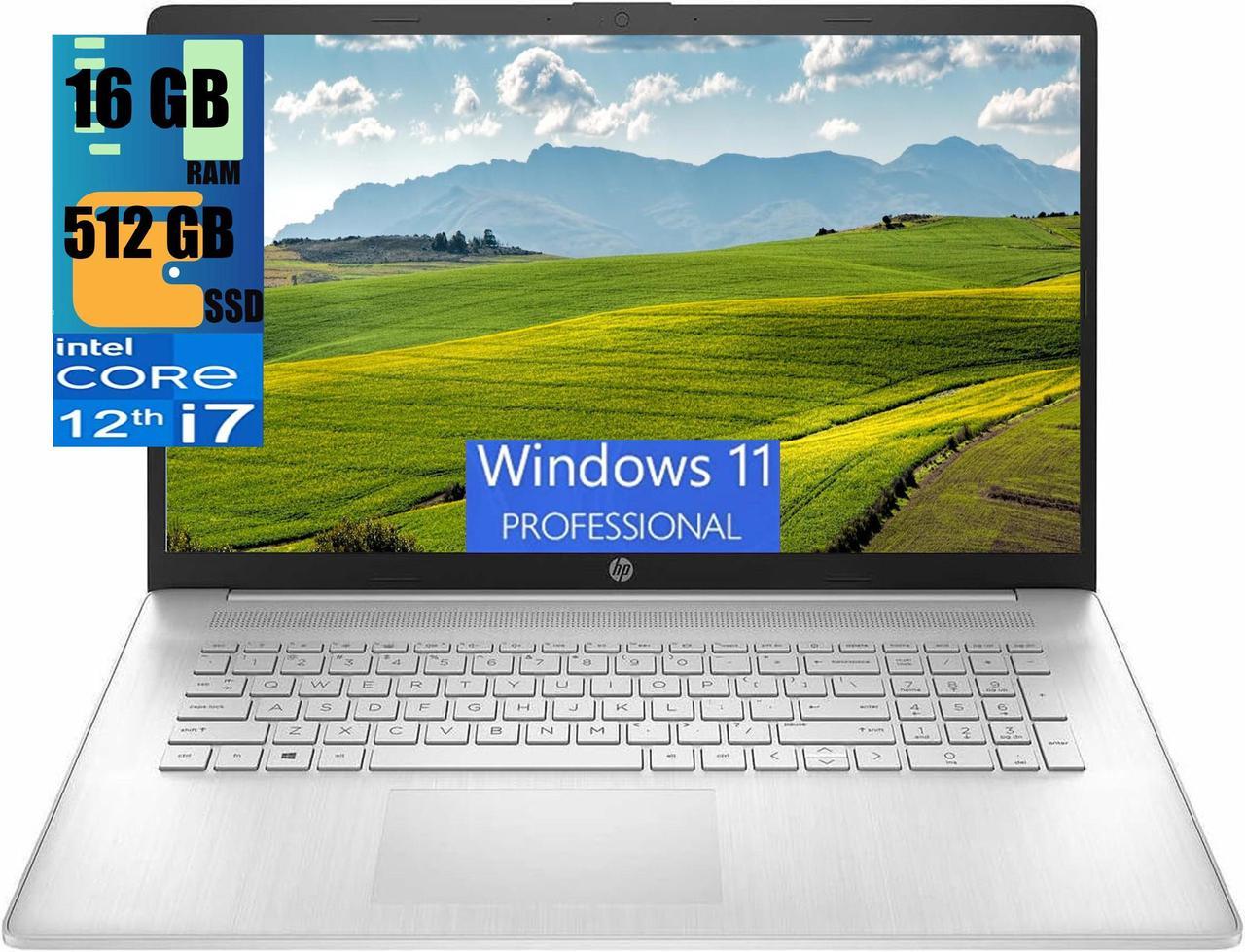 HP 17 Business Laptop, 17.3" HD+ Touchscreen, Intel Core i7-1255U 10 Cores Processor, Intel Iris Xe Graphics, 16GB DDR4  512GB PCIe SSD, WiFi 6, Bluetooth, Backlit Keyboard, Windows 11 Pro