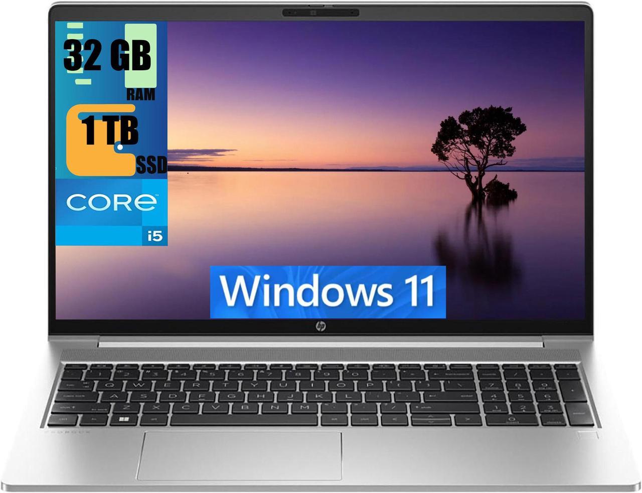 HP ProBook 450 G10 15 Laptop, 15.6" Full HD Display, Intel Core i5-1335U 10 cores Processor, Intel UHD Graphics, 32GB DDR4  1TB PCIe SSD, Wi-Fi 6E, Bluetooth 5.3, Backlit Keyboard, Windows 11