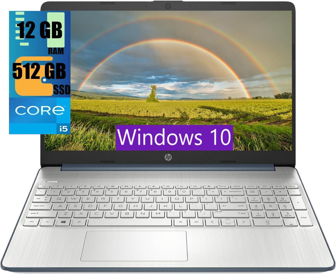 HP 15 Laptop, 15.6" HD Display, Intel Core i3-1115G4 2 Cores Processor, Intel UHD Graphics, 12GB DDR4  512GB PCIe SSD,Wi-Fi, SD Card Reader, HDMI, Webcam, Windows 10