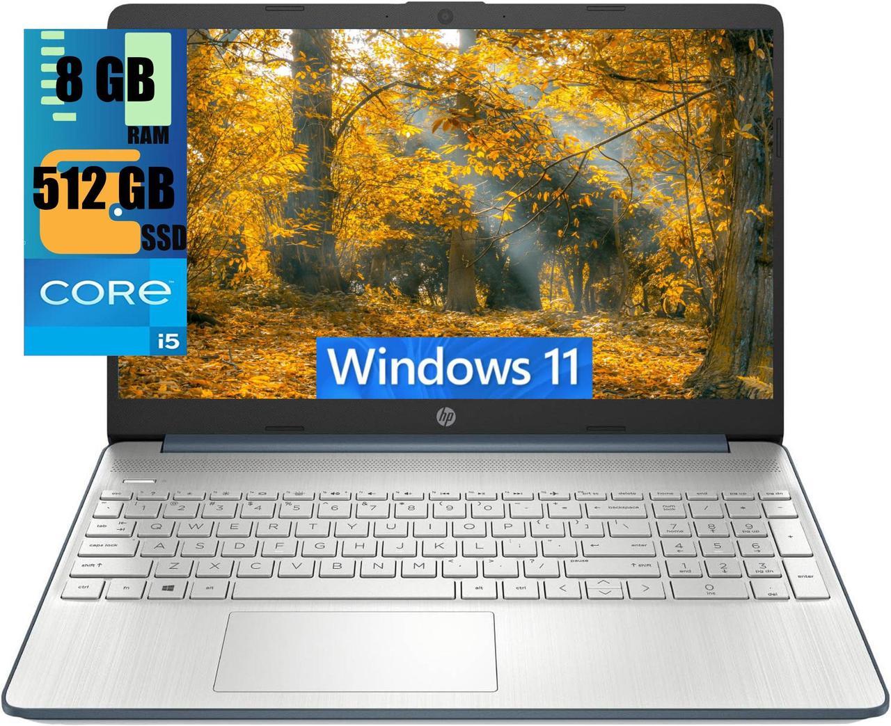 HP 15 Laptop, 15.6" HD Display, Intel Core i3-1115G4 2 Cores Processor, Intel UHD Graphics, 8GB DDR4  512GB PCIe SSD, Wi-Fi, SD Card Reader, HDMI, Webcam, Windows 11